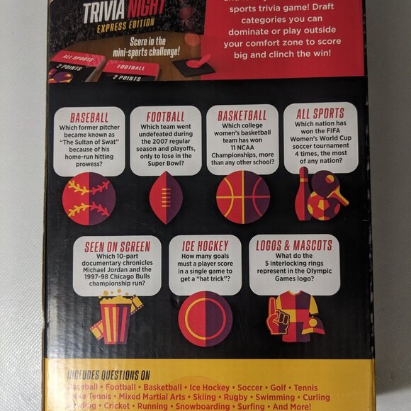 NEW- Funko Games ESPN Trivia Night Express Edition/ Trivia Game For 2-10 Players - Picture 2 of 6